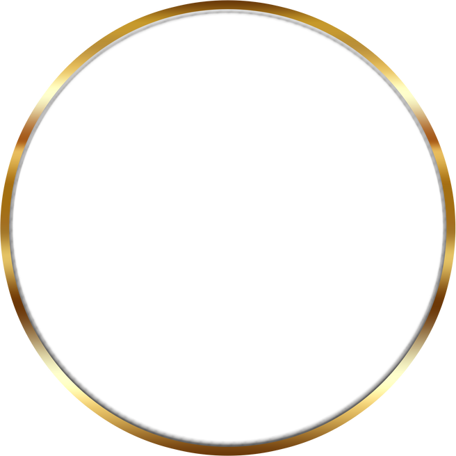 Gold Circle metallic frame